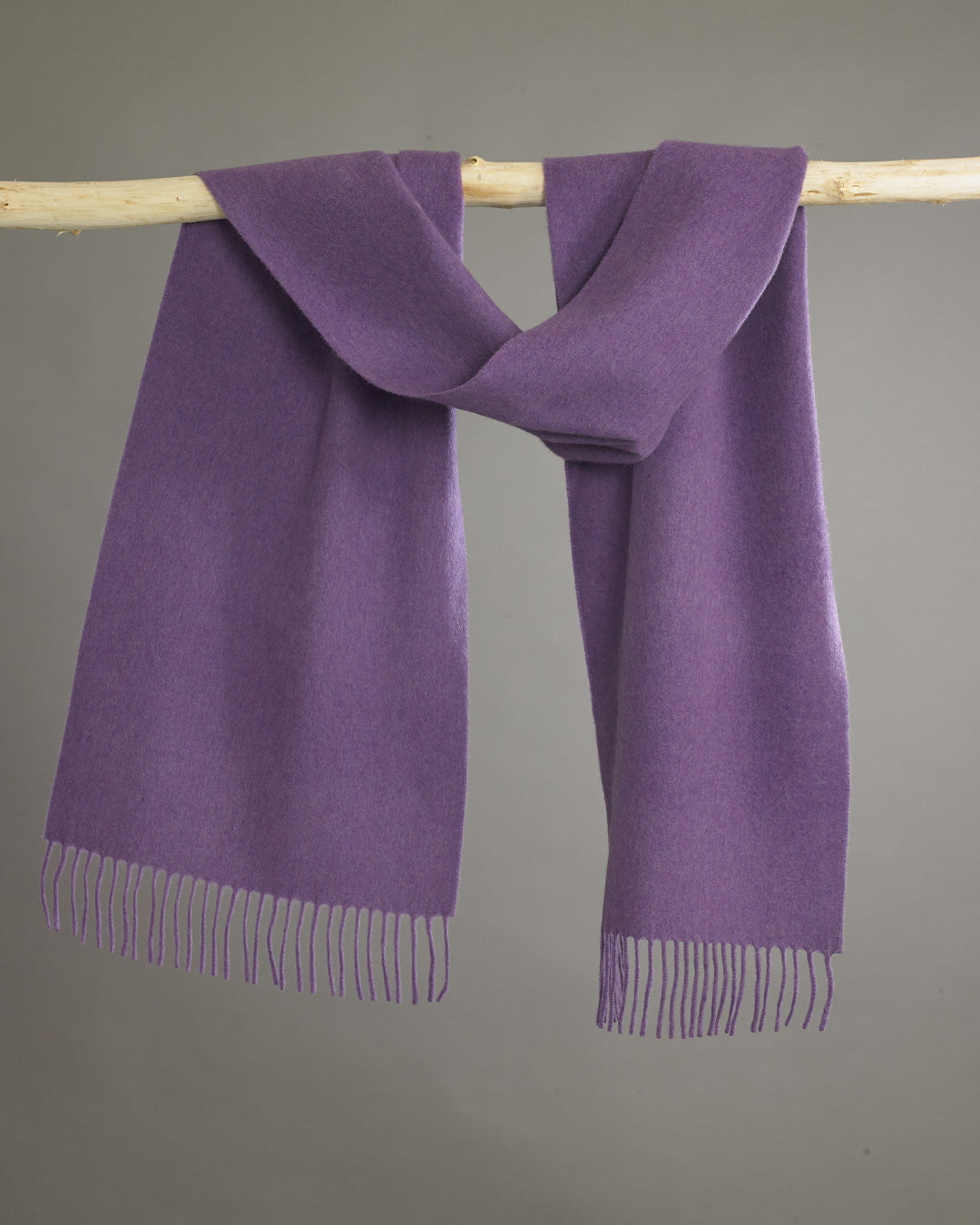 Crocus Purple Wide Cashmere Scarf