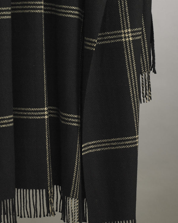 Cove Lambswool Blanket Black