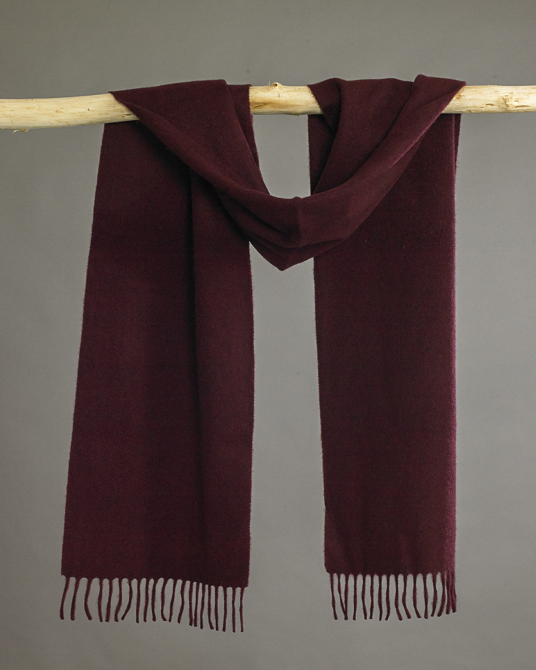 Burgundy Red Cashmere Scarf