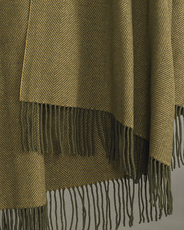 Roxburgh Lambswool Blanket Khaki