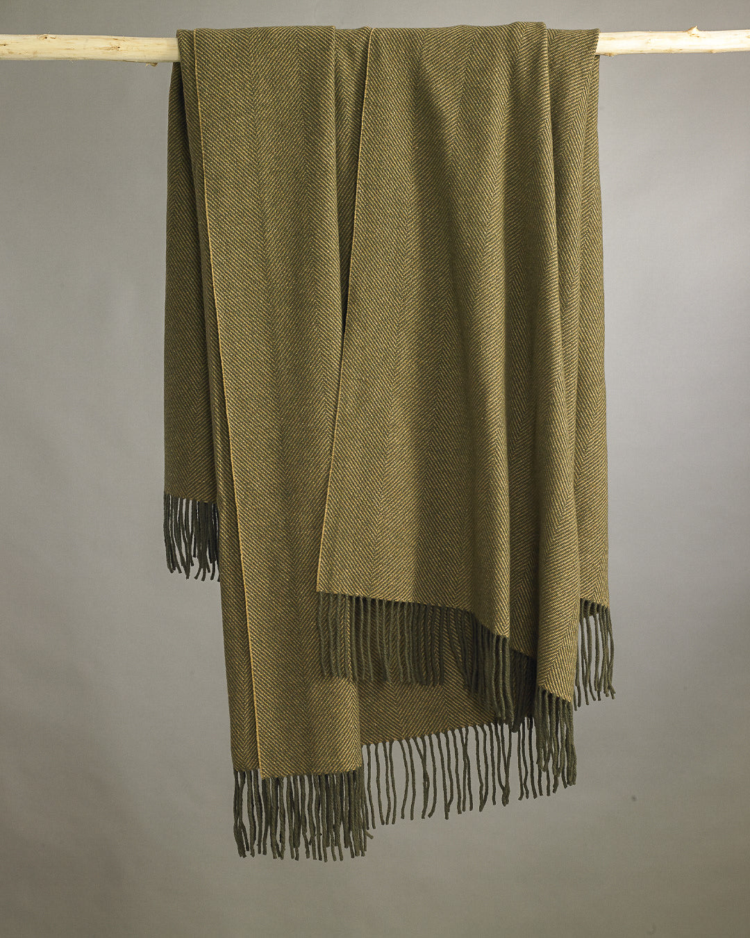 Roxburgh Lambswool Blanket Khaki