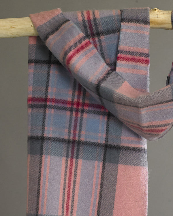 Pink Stewart Wide Cashmere Scarf