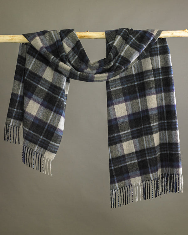 Black Plaid Cashmere Stole