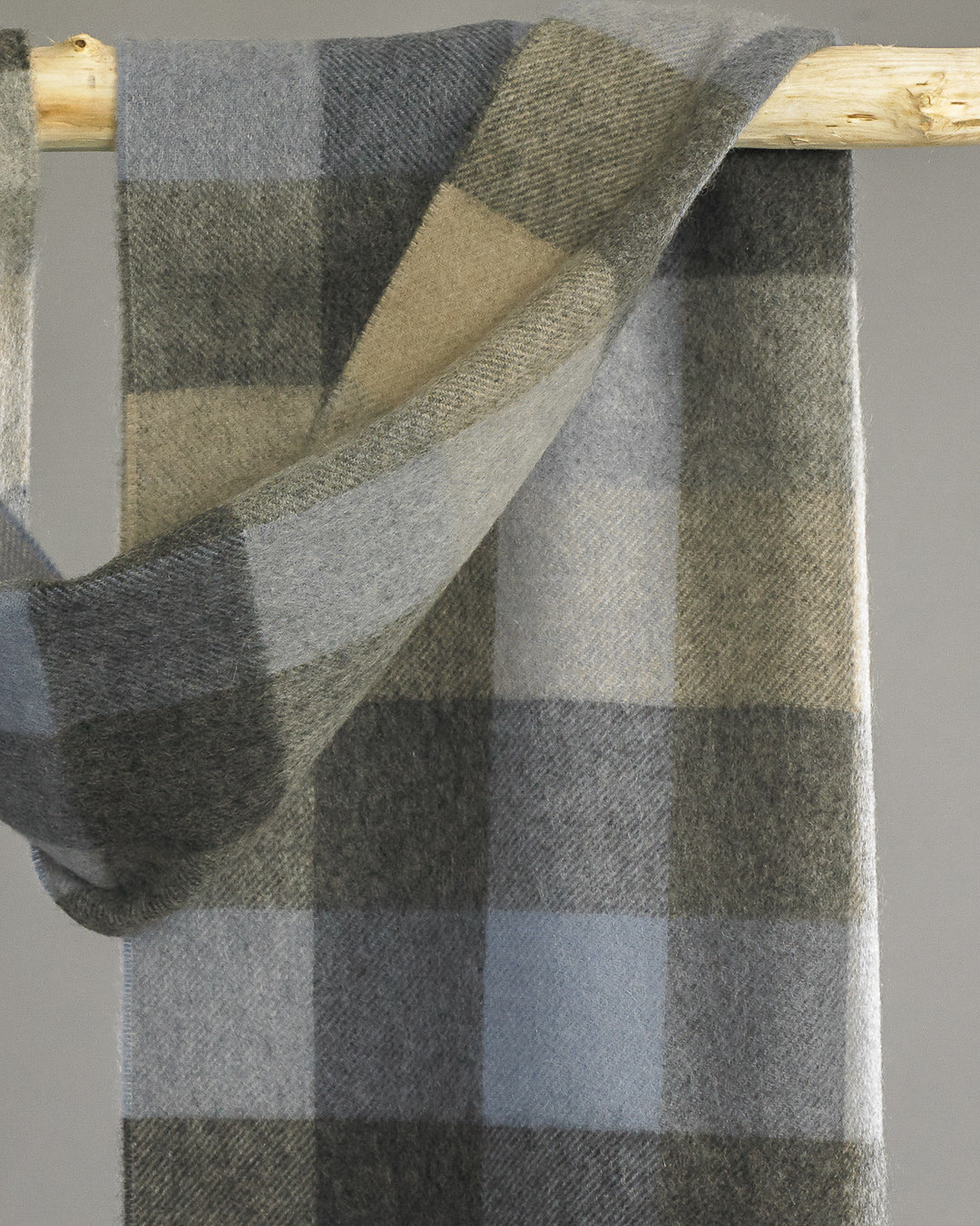 Check Wide Cashmere Scarf