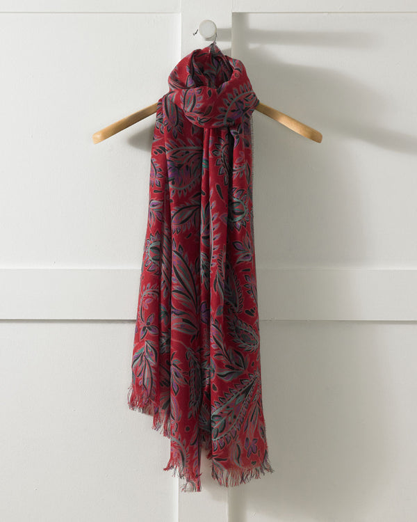 Pink Paisley Design Lightweight Cashmere Stole