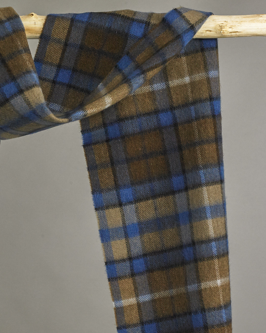 Blue Modern Tartan Cashmere Scarf