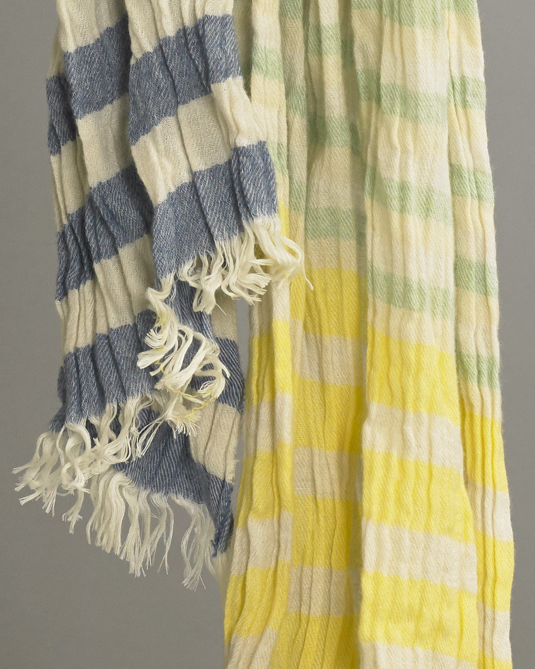 Green x Yellow x Blue Featherweight Stripe Stole