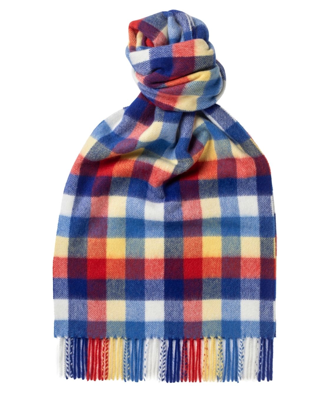 Joshua Ellis - Modern Tartan & Plaid Cashmere Scarf Sandsend