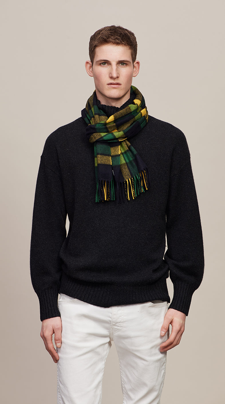 Joshua Ellis - Modern Tartan & Plaid Cashmere Scarf Haworth