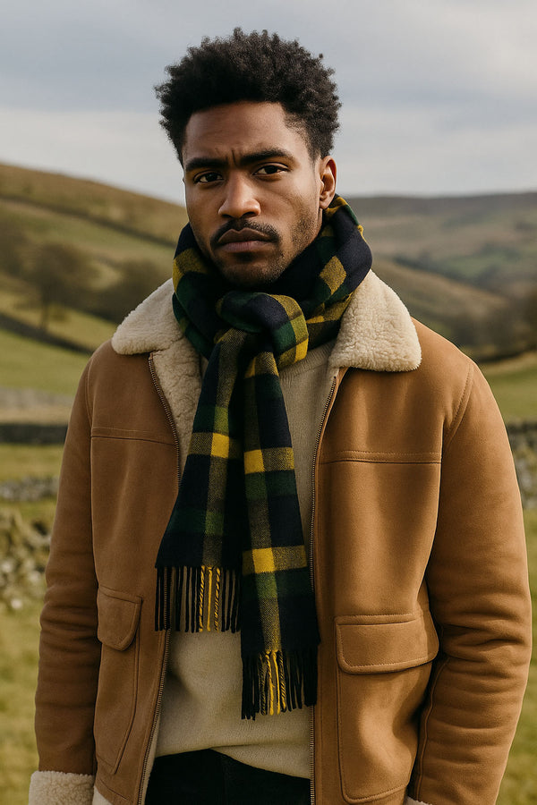 Joshua Ellis - Modern Tartan & Plaid Cashmere Scarf Haworth