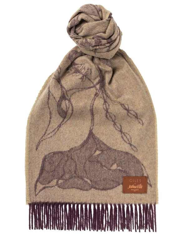 Joshua Ellis - Wild Yarrow Cashmere Scarf Peppercorn