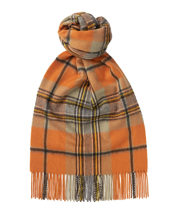 Joshua Ellis Outlet - Orange Classic Check Scarf