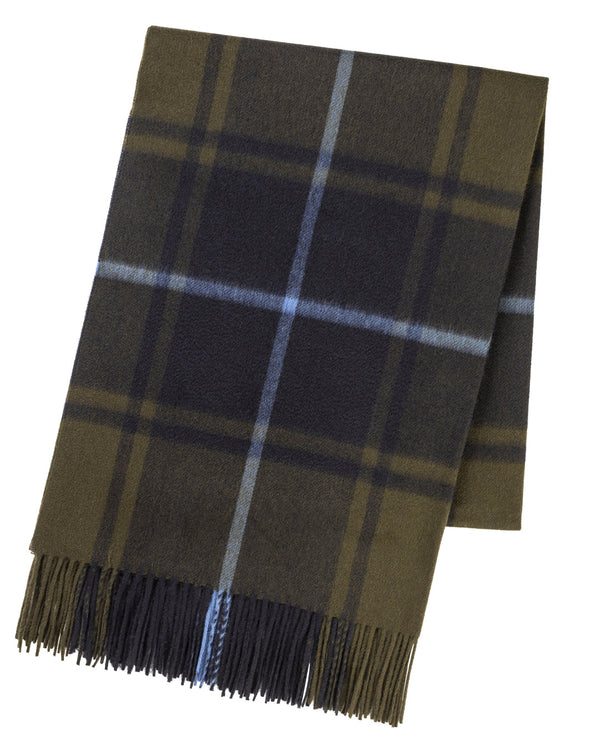 Joshua Ellis - Tweed Ripple Cashmere Stole Khaki