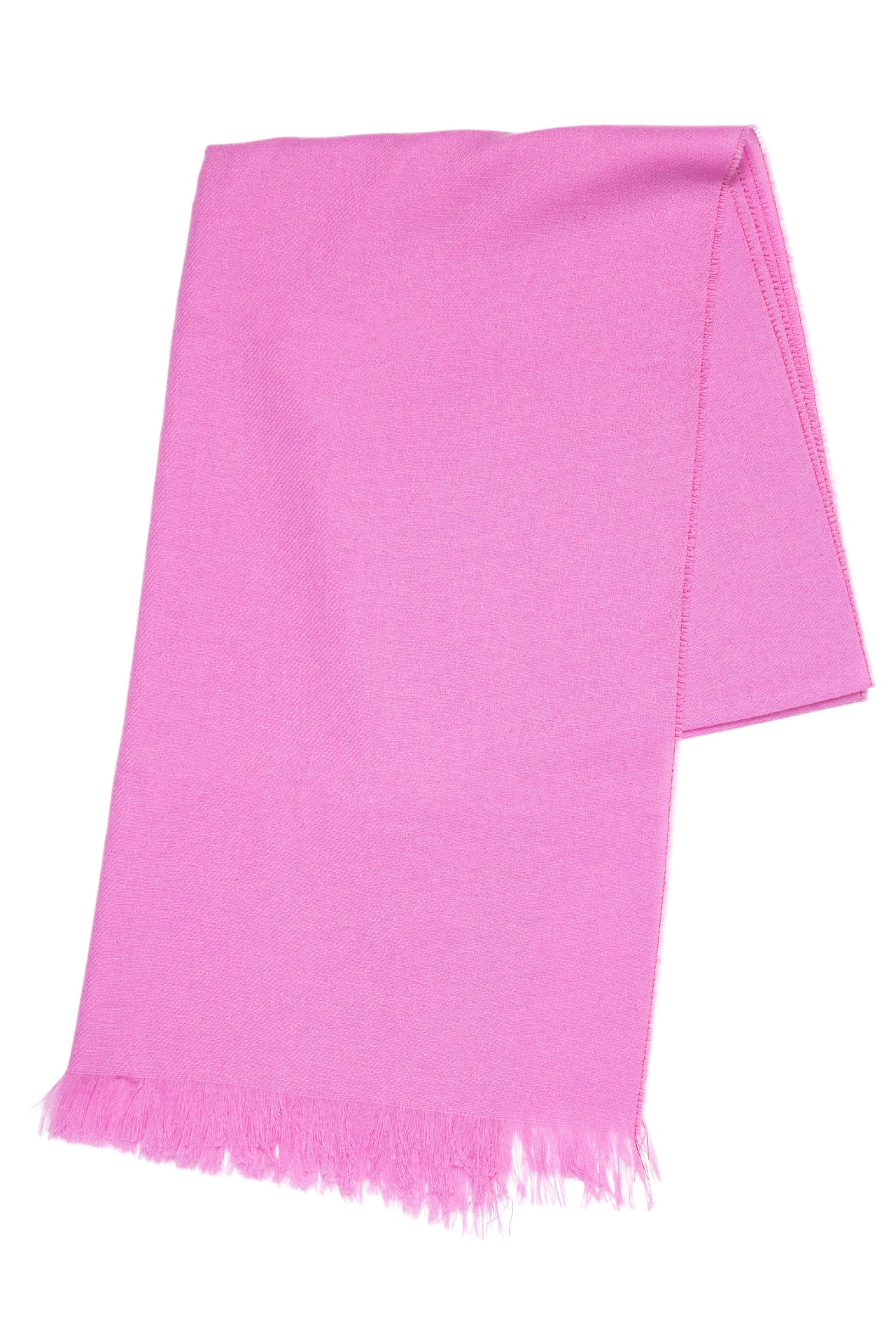 Joshua Ellis Lightweight Cashmere Stole Bright Pink