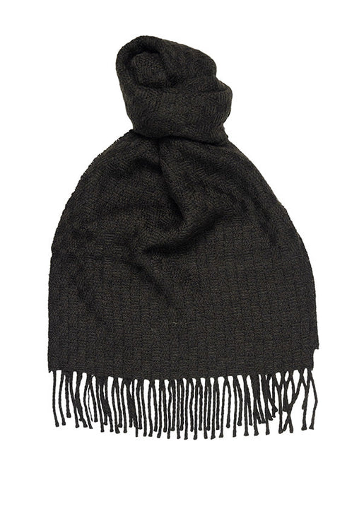 Joshua Ellis Plain 100% Cashmere Scarf Black