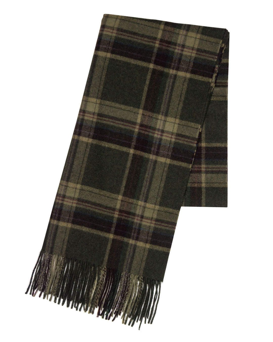 Joshua Ellis Featherweight Classic Check 100% Cashmere  Scarf Natural