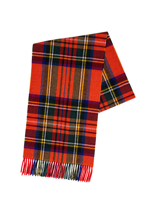 Joshua Ellis | Tartan 100% Cashmere Scarf Red x Blue x Yellow