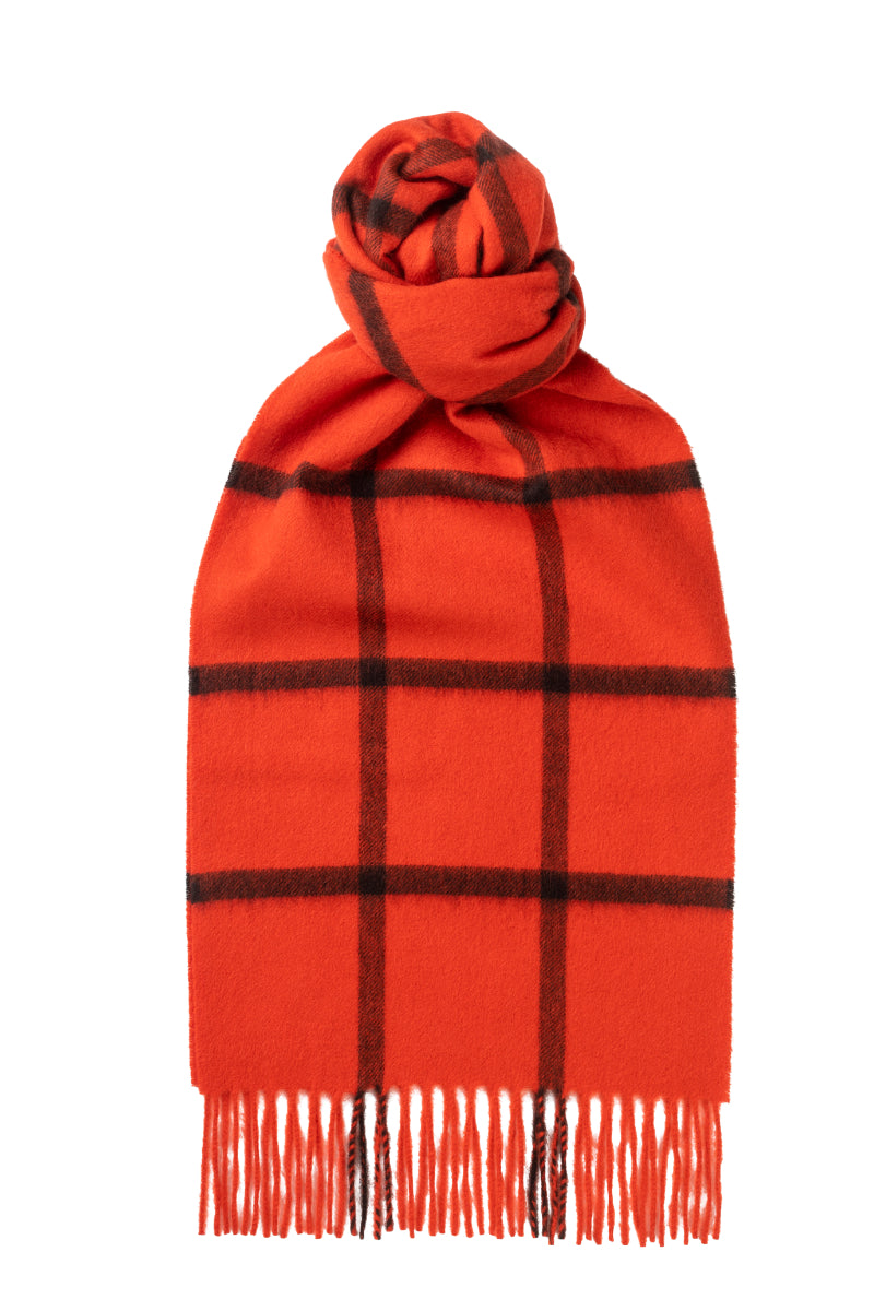 Exploded Windowpane Fire Cashmere Scarf product image