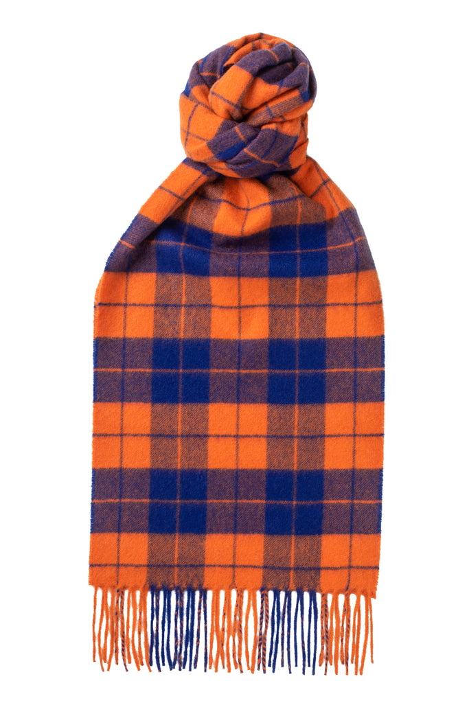 Sports Check Orange Cashmere Scarf product image