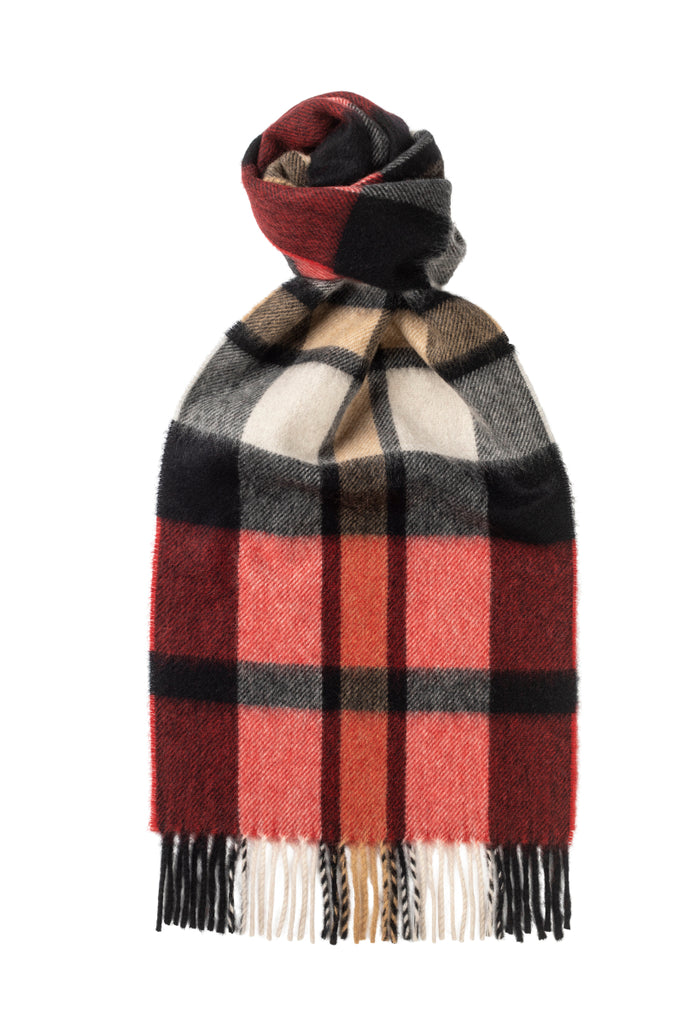 Spring Check Red Cashmere Scarf product image