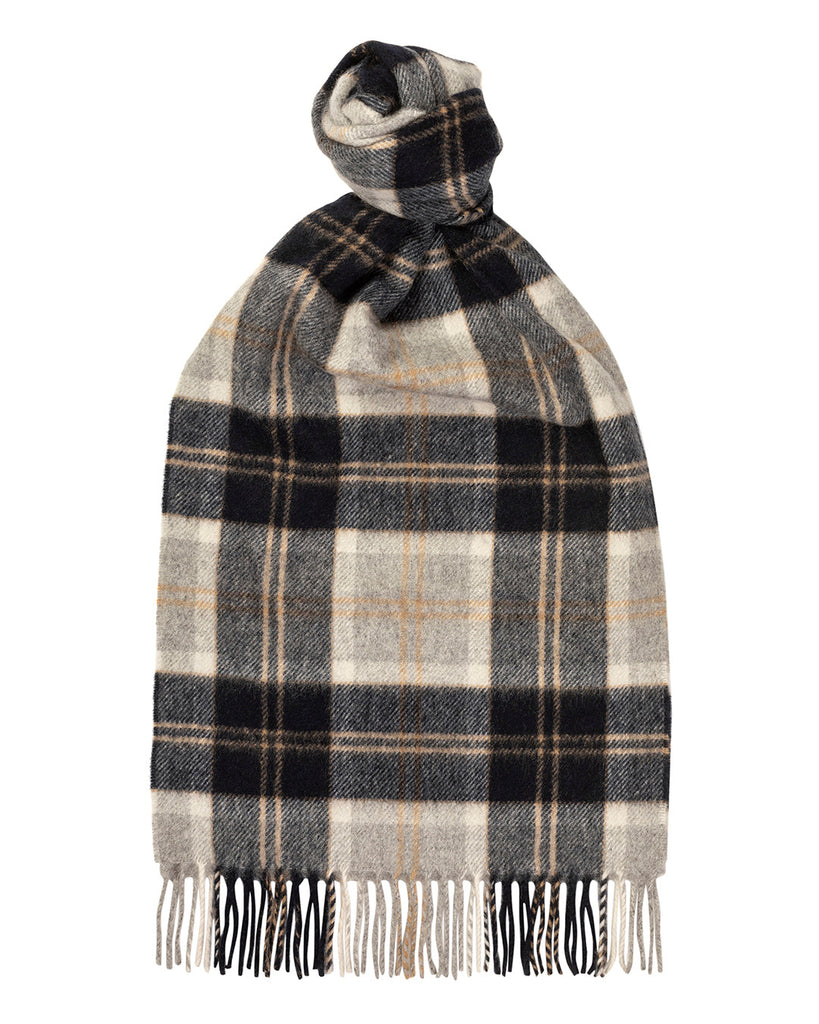 Black Bannockbane Wide Cashmere Scarf