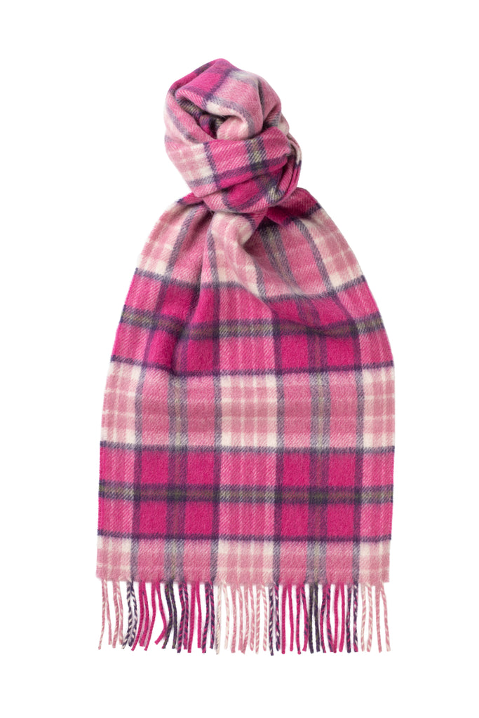 Summer Check Pink Cashmere Scarf product image