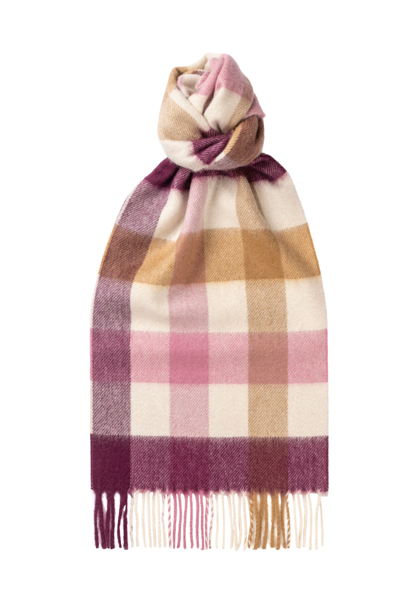 Table Check Pink Cashmere Scarf product image
