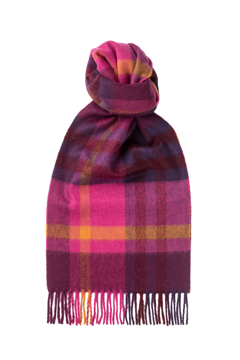 Picnic Check Rhubarb  Cashmere Scarf product image