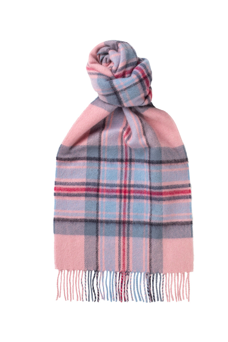 Pink plaid cashmere clearance scarf