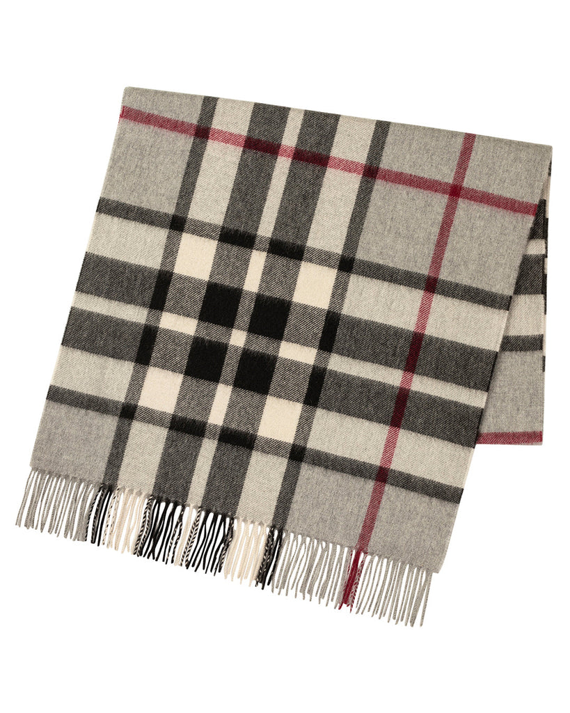 Grey Thomson Tartan Cashmere Extra Wide Scarf